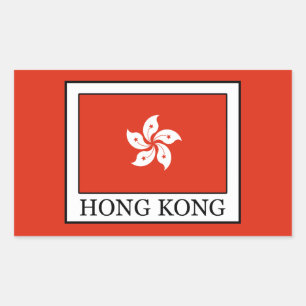 Hong Kong Rectangular Sticker