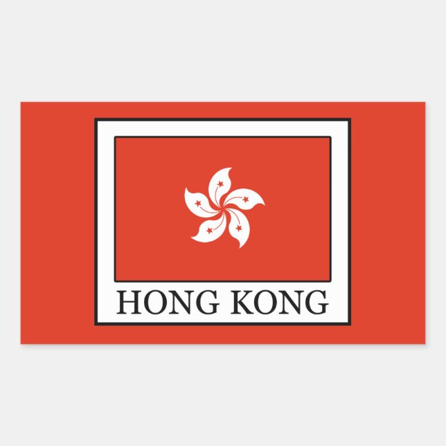 Hong Kong Rectangular Sticker (Front)