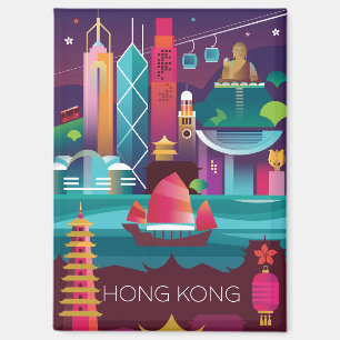 Hong Kong Refrigerator Magnet
