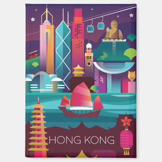 Hong Kong Refrigerator Magnet