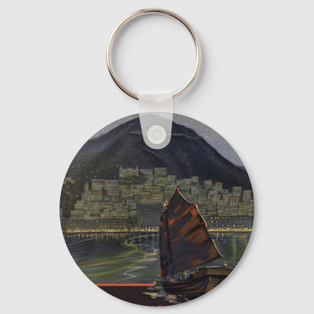 Hong Kong ~ Riviera of the Orient Key Ring (Front)