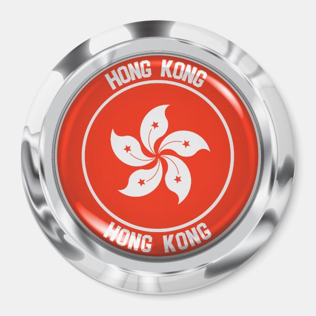 Hong Kong Round Emblem Magnet (Front)