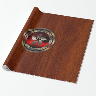 Hong Kong Ruby Seal on Mahogany Print Wrapping Paper
