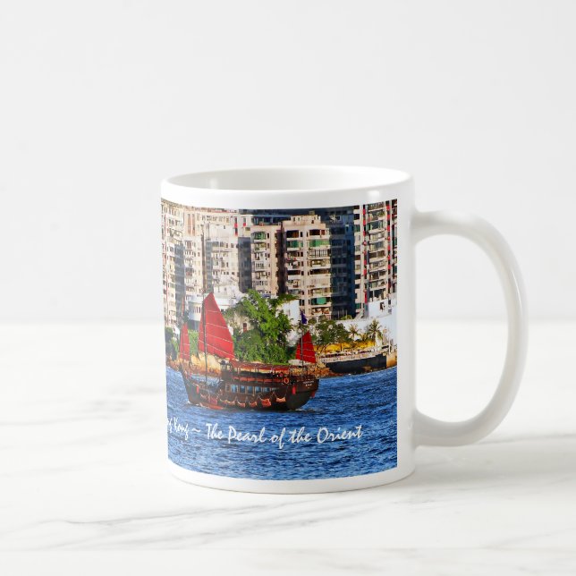 Hong Kong Sampan The Pearl of the Orient Coffee Mug (Right)