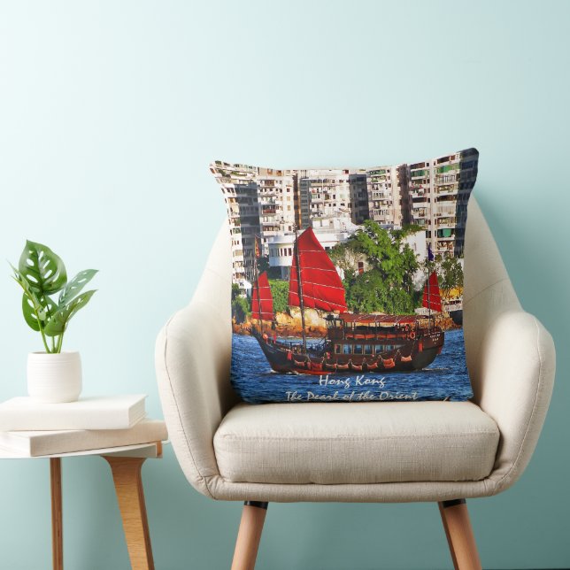 Hong Kong Sampan The Pearl of the Orient Cushion (Chair)