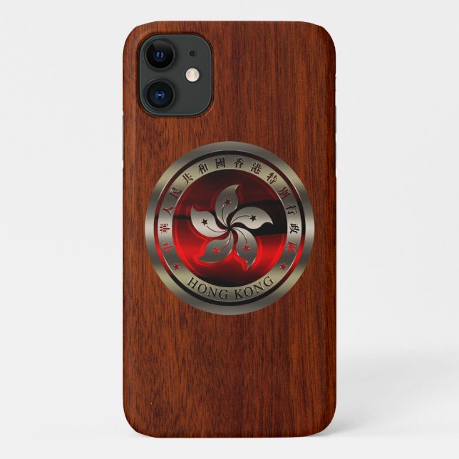 Hong Kong Seal on Mahogany Print Case-Mate iPhone Case (Back)