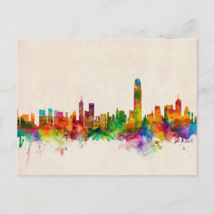 Hong Kong Skyline Cityscape Postcard
