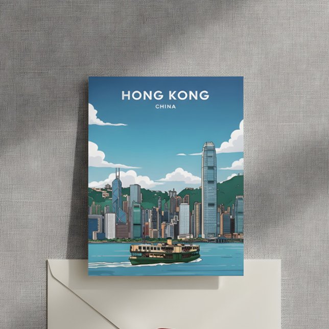 Hong Kong skyline  Postcard (Creator Uploaded)