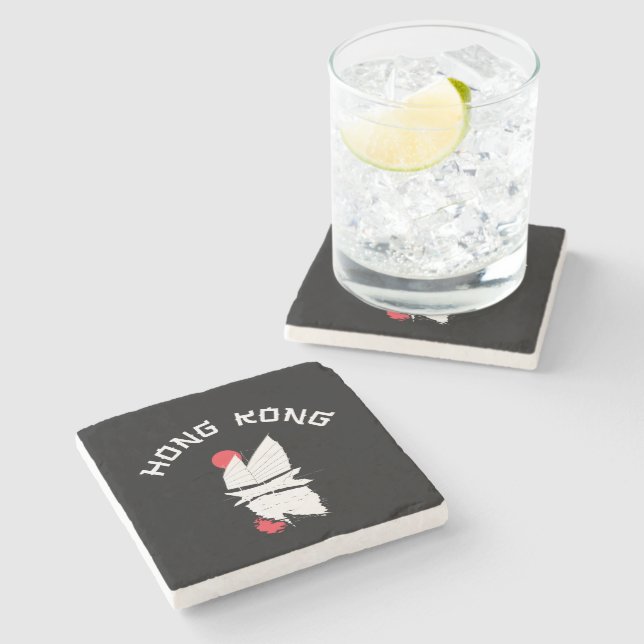 Hong Kong  Stone Coaster (Side)