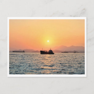 Hong Kong Sunset Postcard