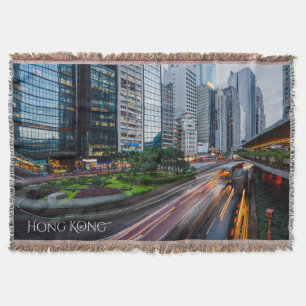 Hong Kong Traffic custom throw blanket