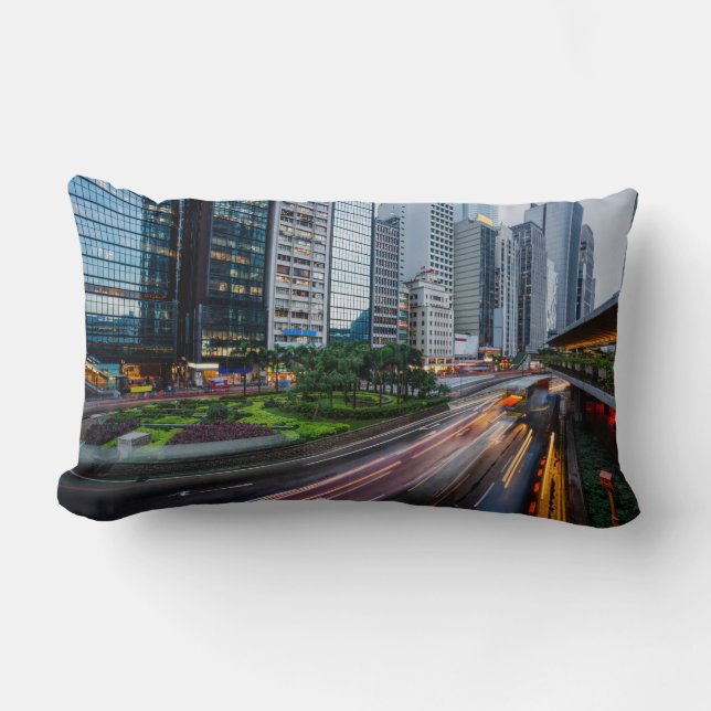 Hong Kong Traffic throw pillow (Front)