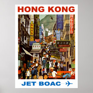 Hong Kong Travel BOAC Poster