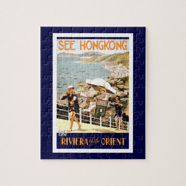 Hong Kong Vintage Reise Jigsaw Puzzle (Vertical)