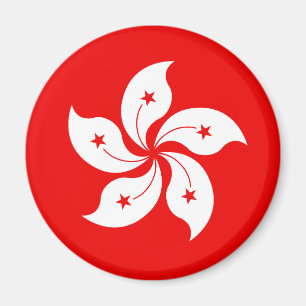 Hong Kong White Orchid Symbol Magnet