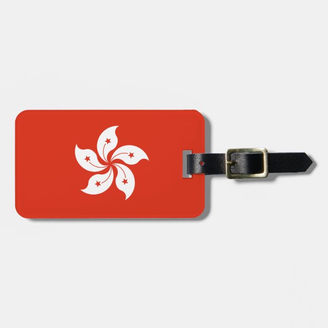 Hong Konger Flag Luggage Tag (Front Horizontal)