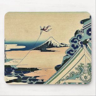 Hongan ji Temple at Asakusa by Katsushika,Hokusai Mouse Pad