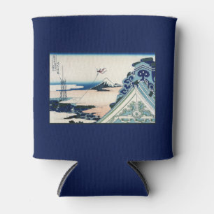 Honganji Temple Vista of Mt. Fuji Japanese Woodcut Can Cooler