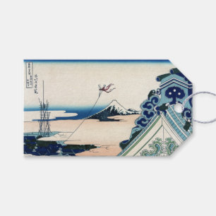 Honganji Temple Vista of Mt. Fuji Japanese Woodcut Gift Tags