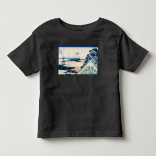 Honganji Temple Vista of Mt. Fuji Japanese Woodcut Toddler T-Shirt