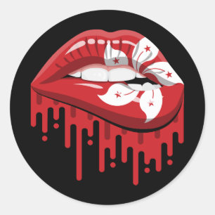 Hongkong lips pride root flag classic round sticker