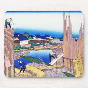 Honjo Tatekawa, the timberyard at Honjo Hokusai Mouse Pad