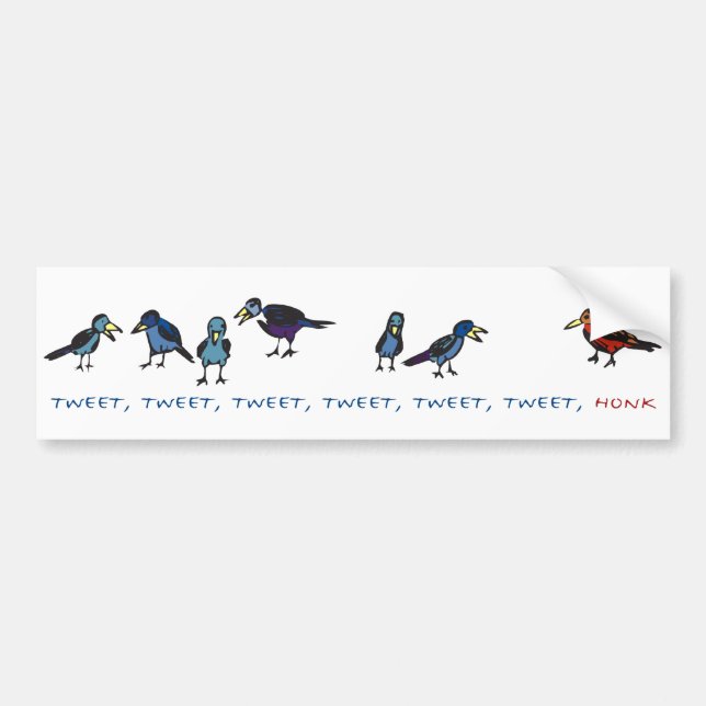 honk birdies bumper sticker (Front)