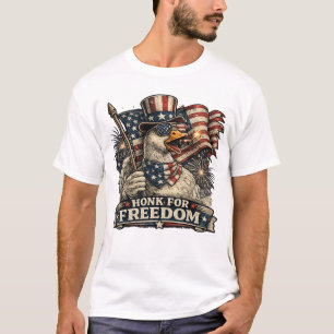 Honk For Freedom Patriotic Goose America 250 T-Shirt