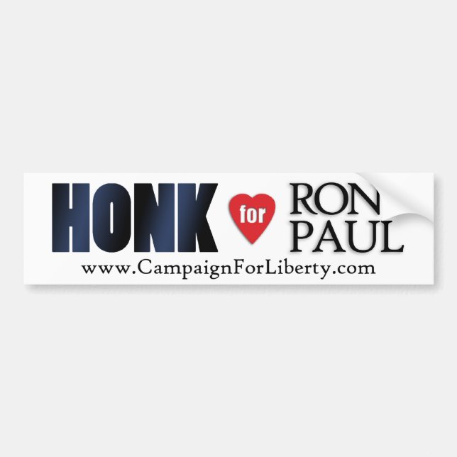Honk for Ron Paul Bumper Sticker (Front)