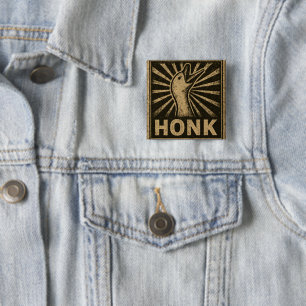 Honk Goose Funny Duck Chicken Meme 15 Cm Square Badge