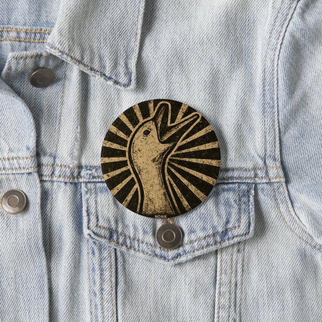 Honk Goose Funny Duck Chicken Meme 7.5 Cm Round Badge (In Situ)