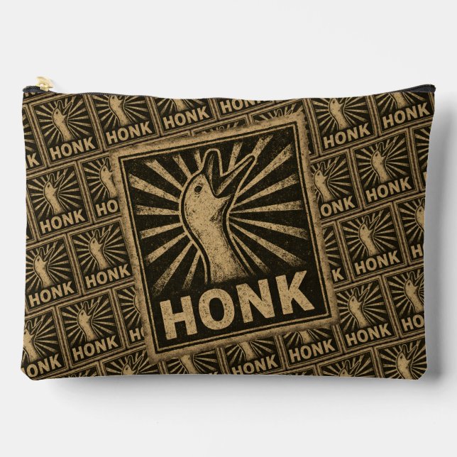 Honk Goose Funny Duck Chicken Meme Accessory Pouch (Front)