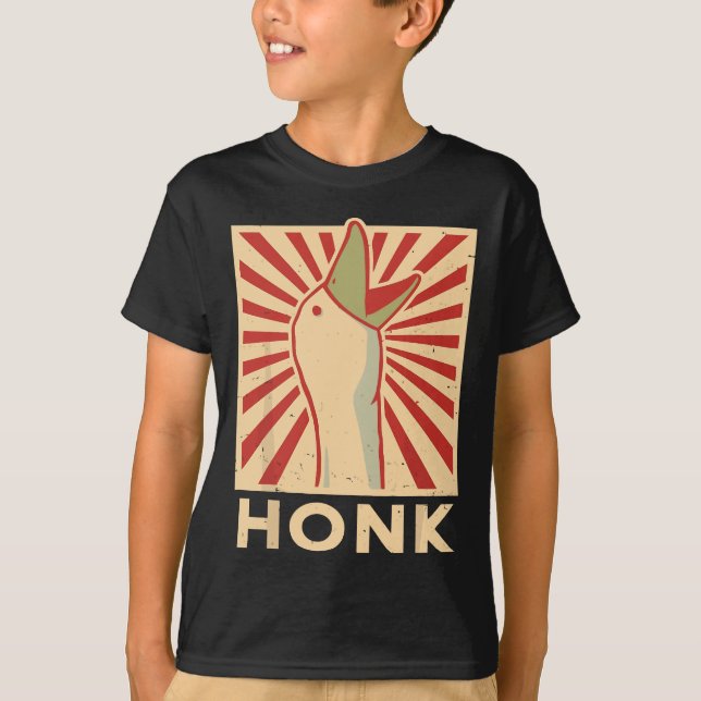 Honk goose - Funny Duck chicken meme Gift Idea T-Shirt (Front)