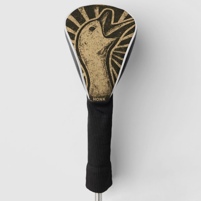 Honk Goose Funny Duck Chicken Meme Golf Head Cover (Front)