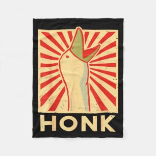 Honk Goose - Funny Duck Chicken Meme Idea Fleece Blanket