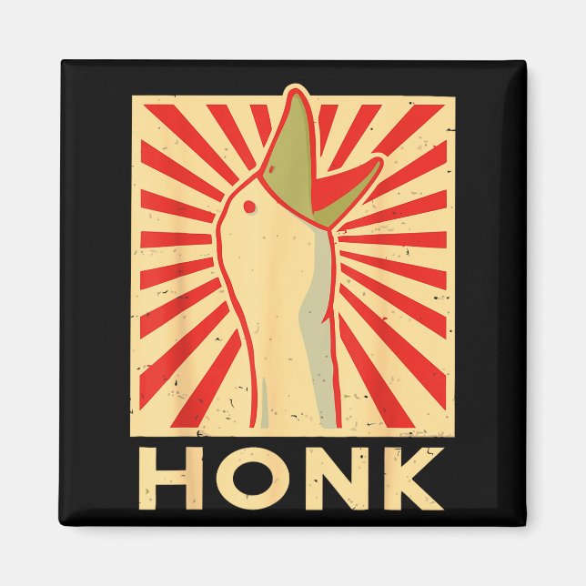 Honk Goose - Funny Duck Chicken Meme Idea  Magnet (Front)