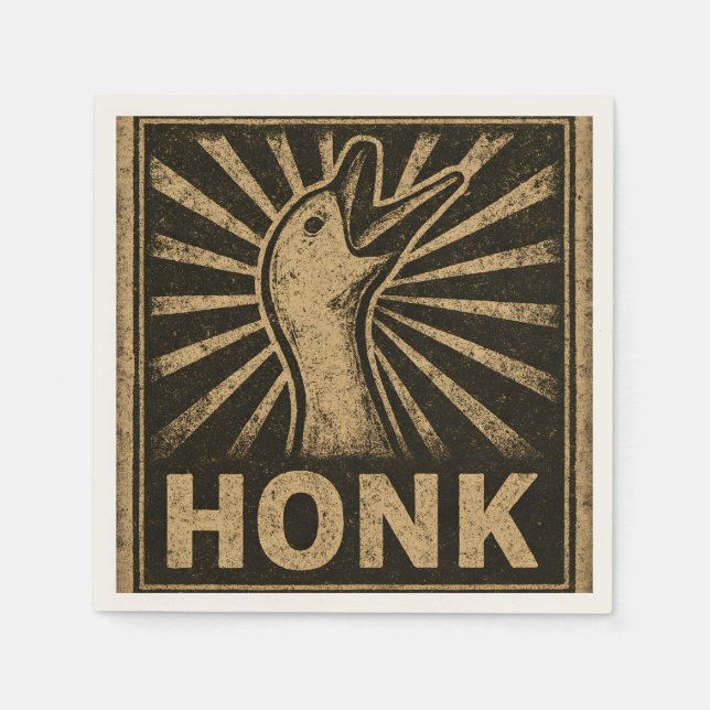Honk Goose Funny Duck Chicken Meme Napkin (Front)