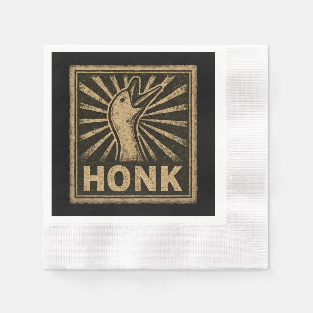Honk Goose Funny Duck Chicken Meme Napkin (Front)