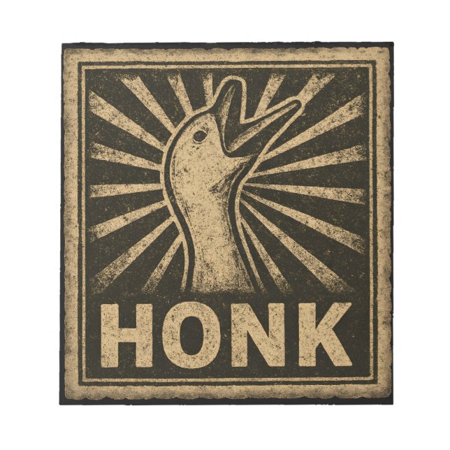 Honk Goose Funny Duck Chicken Meme Notepad (Front)