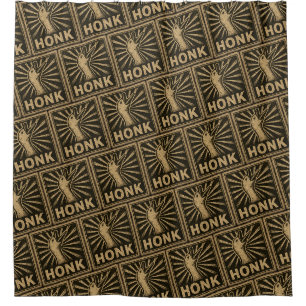 Honk Goose Funny Duck Chicken Meme Shower Curtain