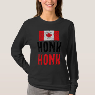 Honk Honk Canadian Truckers Rule Canada Funny Vint T-Shirt
