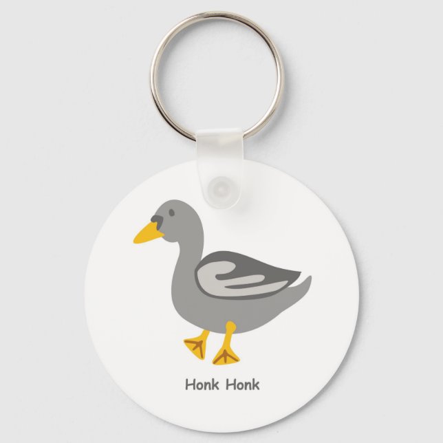 Honk. Honk. Goose Key Ring (Front)