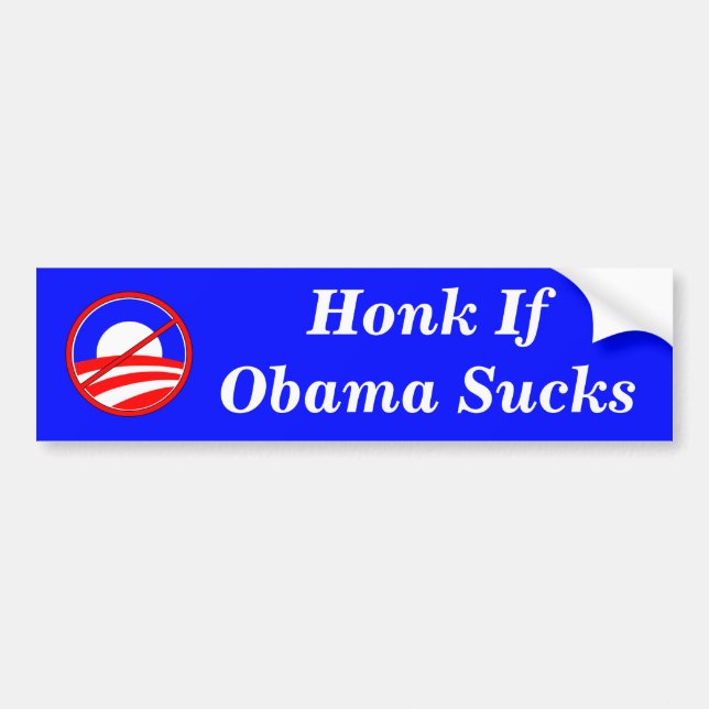 Honk If Obama Sucks Bumper Sticker (Front)