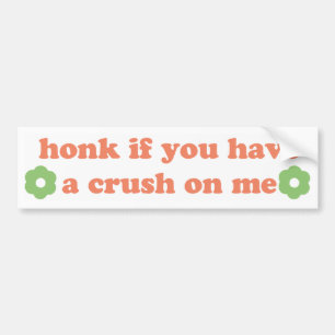 honk if you have a crush on me bumper sticker