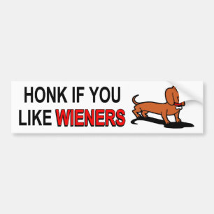 Honk If You Like Wiener Dogs Bumper Sticker