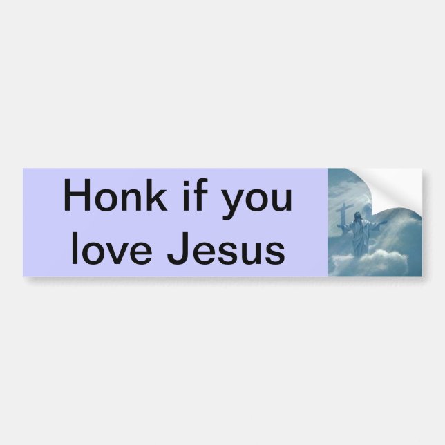 Honk if you love Jesus 2 Bumper Sticker (Front)