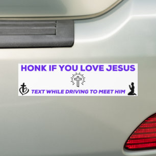 Honk if you love Jesus. Bumper Sticker