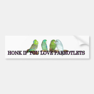 Honk if you love parrotlets bumper sticker