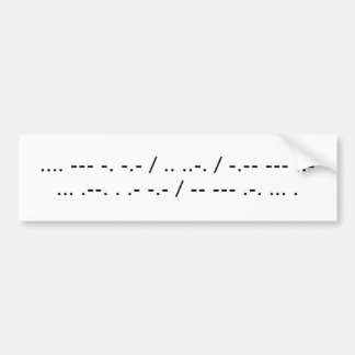 Honk if you speak Morse Bumper Sticker