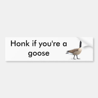 Honk if you're a goose bumper sticker